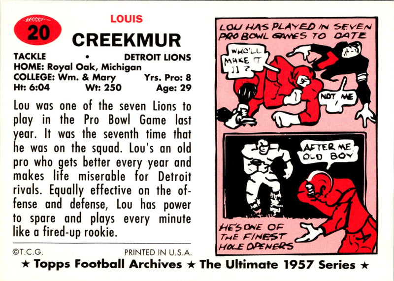 1994 Topps Archives Lou Creekmur