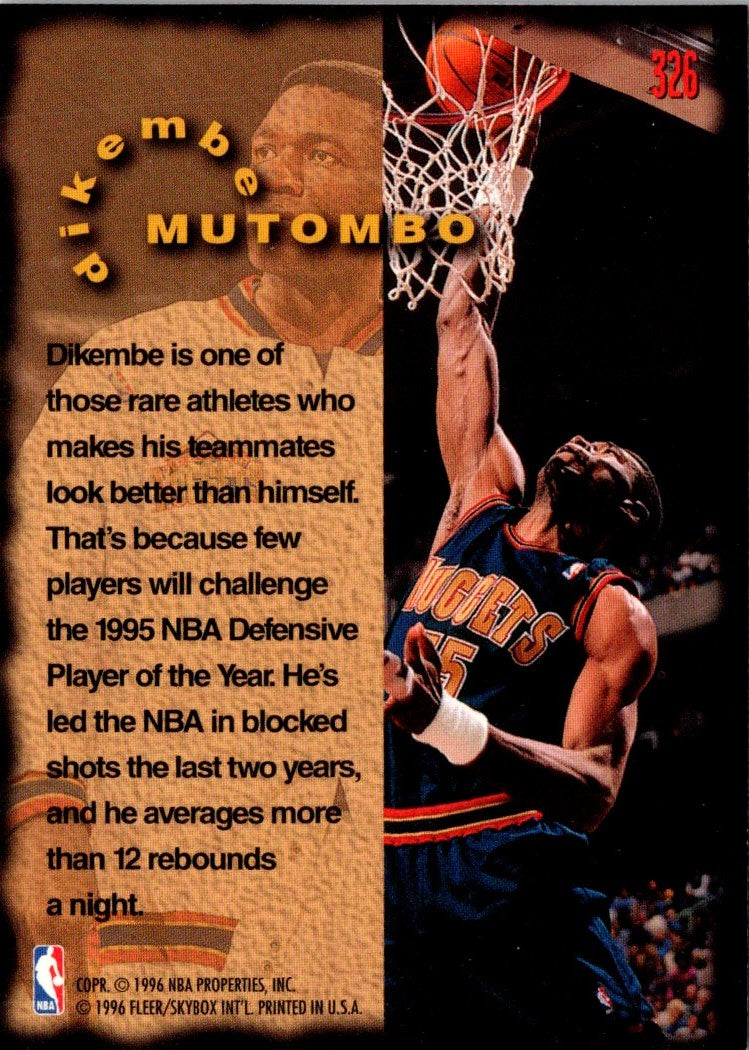 1995 Fleer Dikembe Mutombo