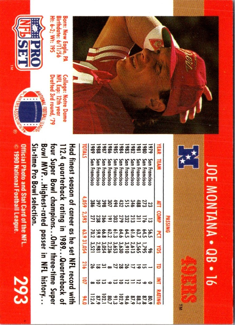 1990 Pro Set Joe Montana