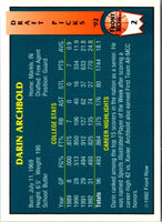 1992 Front Row Draft Picks Darin Archbold #2