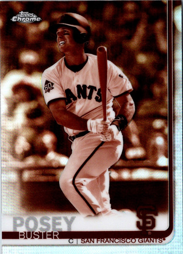 2019 Topps Chrome Sepia Refractor Buster Posey #82