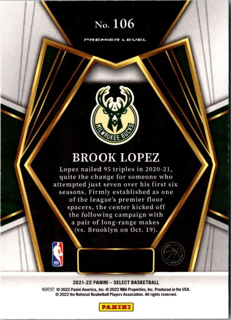 2021 Panini Select Blue Brook Lopez