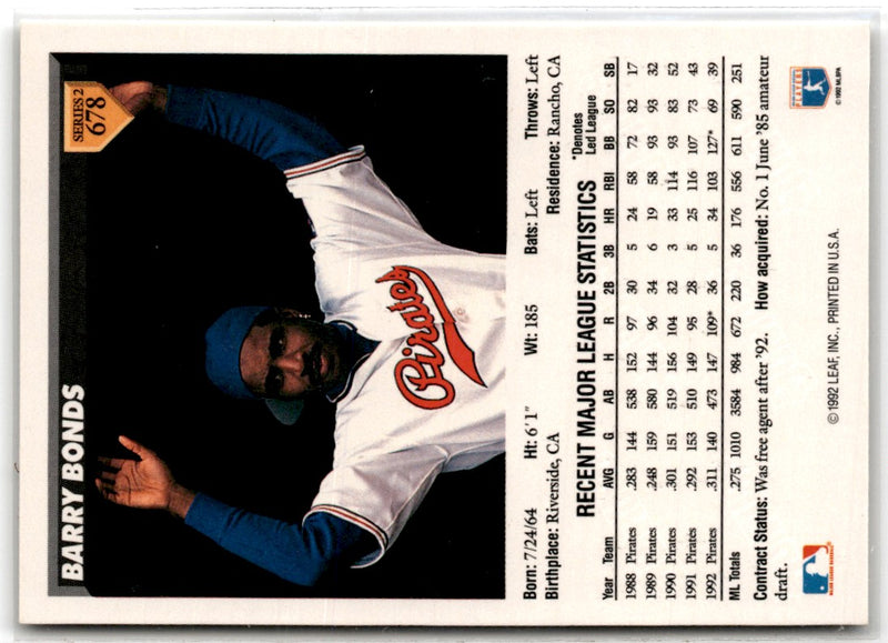 1993 Donruss Barry Bonds