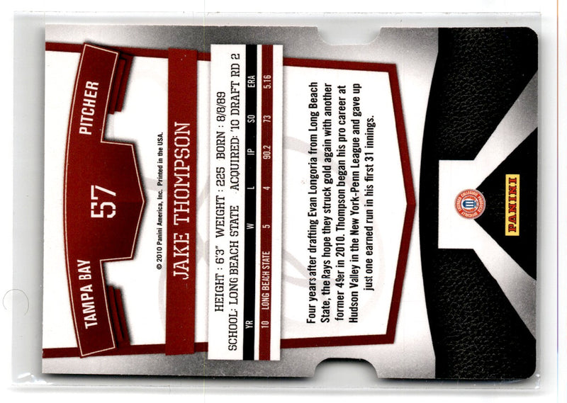 2010 Donruss Elite Extra Edition Status Jake Thompson