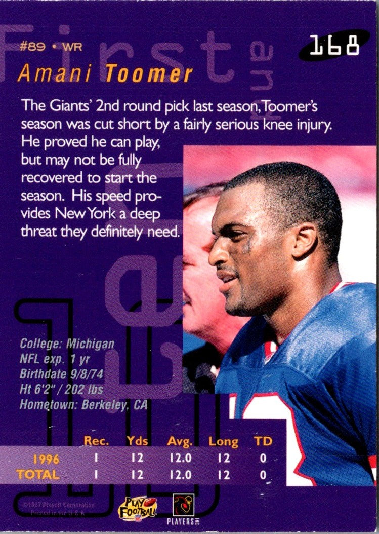 1997 Playoff First & Ten Amani Toomer