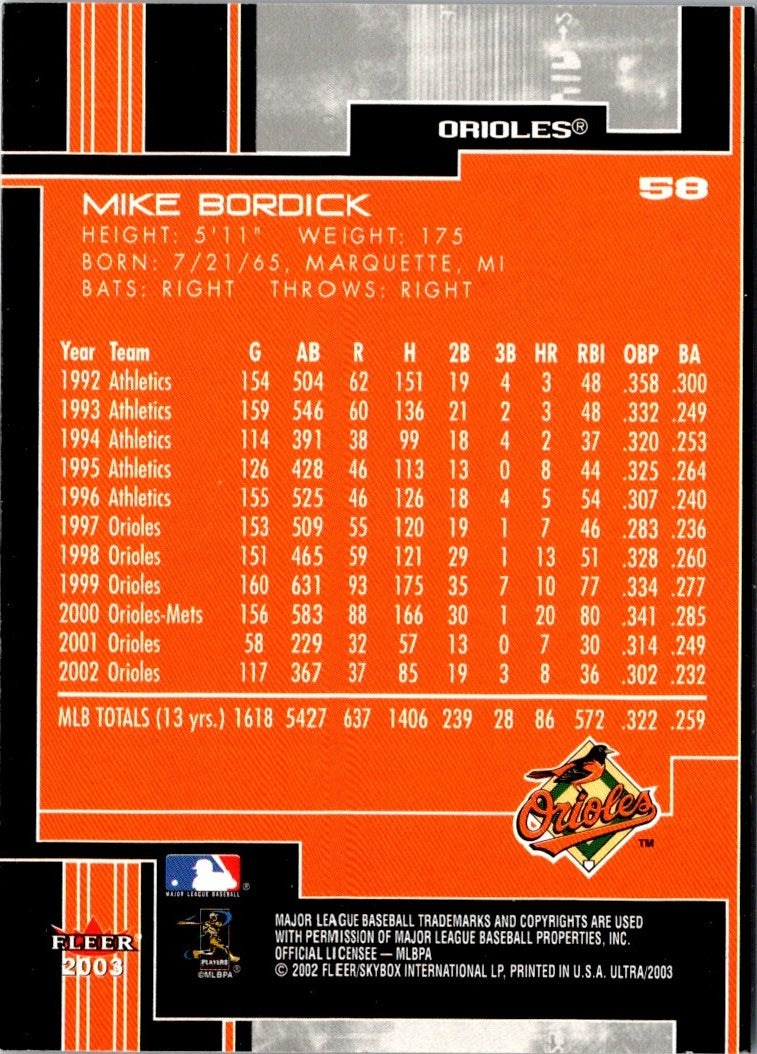 2002 Bowman Heritage Mike Bordick