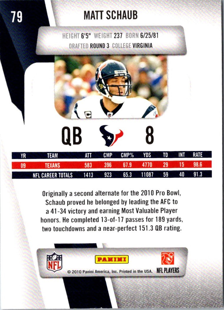 2010 Panini Matt Schaub