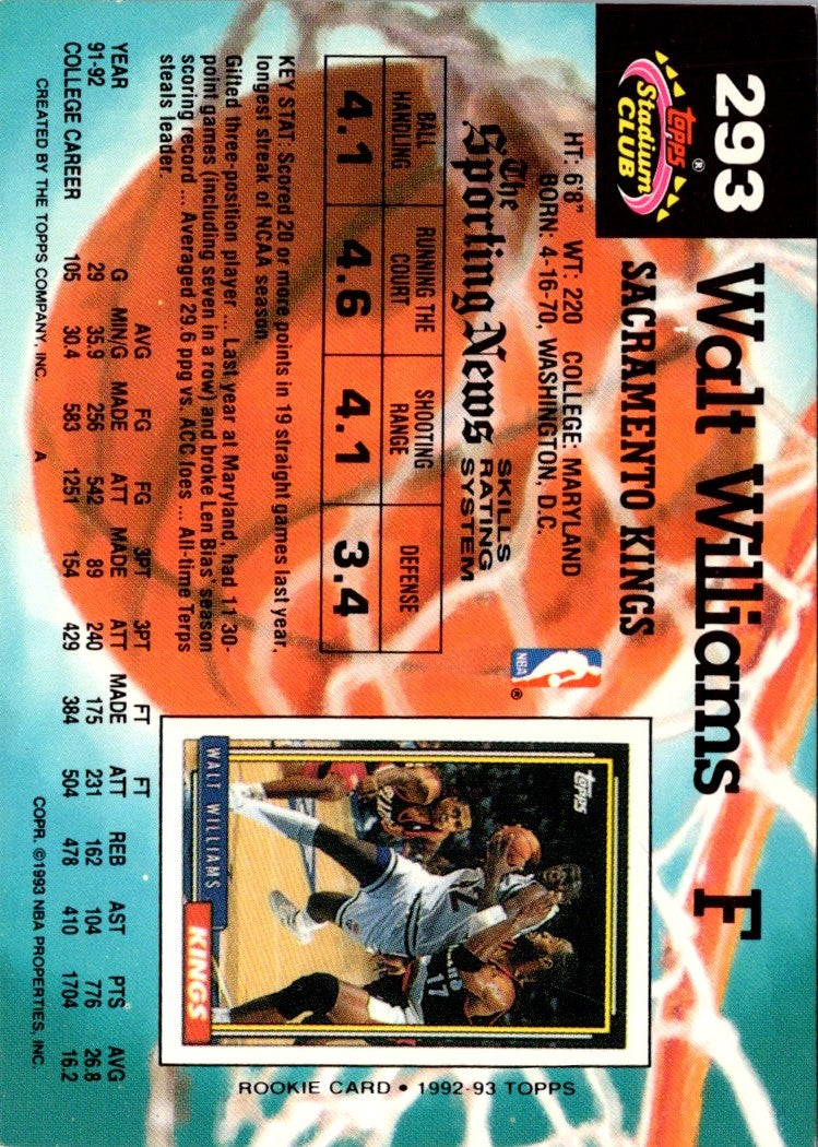 1992 Stadium Club Members Only Walt Williams