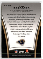 2010 Topps Triple Threads Relic Double Combos Sam Bradford/Tim Tebow/Jimmy Clausen/C.J. Spiller/Ryan Mathews/Jahvid Best #1