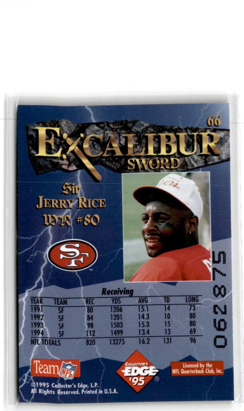 1995 Collector's Edge Excalibur Jerry Rice