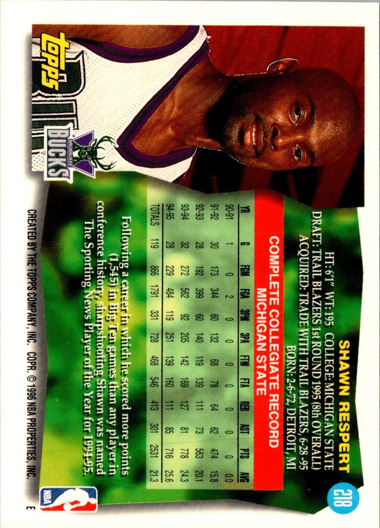 1995 Topps Shawn Respert