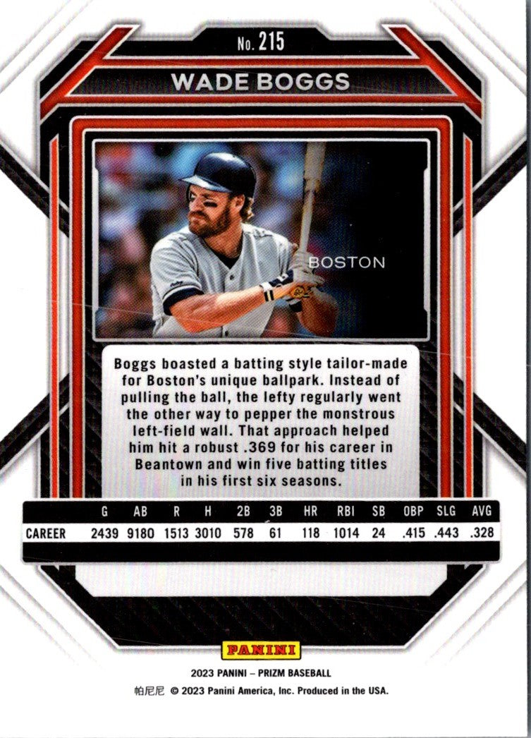 2023 Panini Prizm Blue Ice Wade Boggs