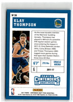 2017 Panini Contenders Draft Picks Season Ticket Variation Klay Thompson #30