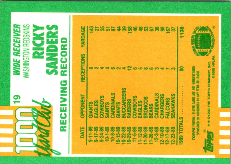 1990 Topps Ricky Sanders