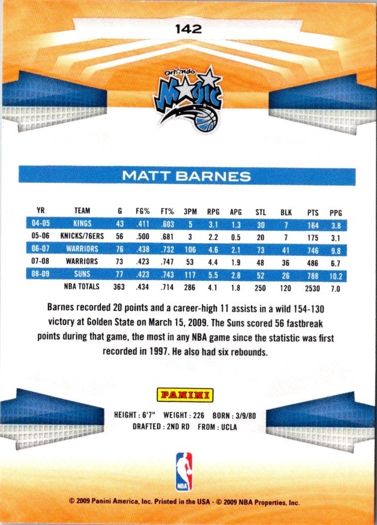 2009 Panini Matt Barnes