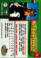 1993 Stadium Club Chicago White Sox Craig Grebeck #14