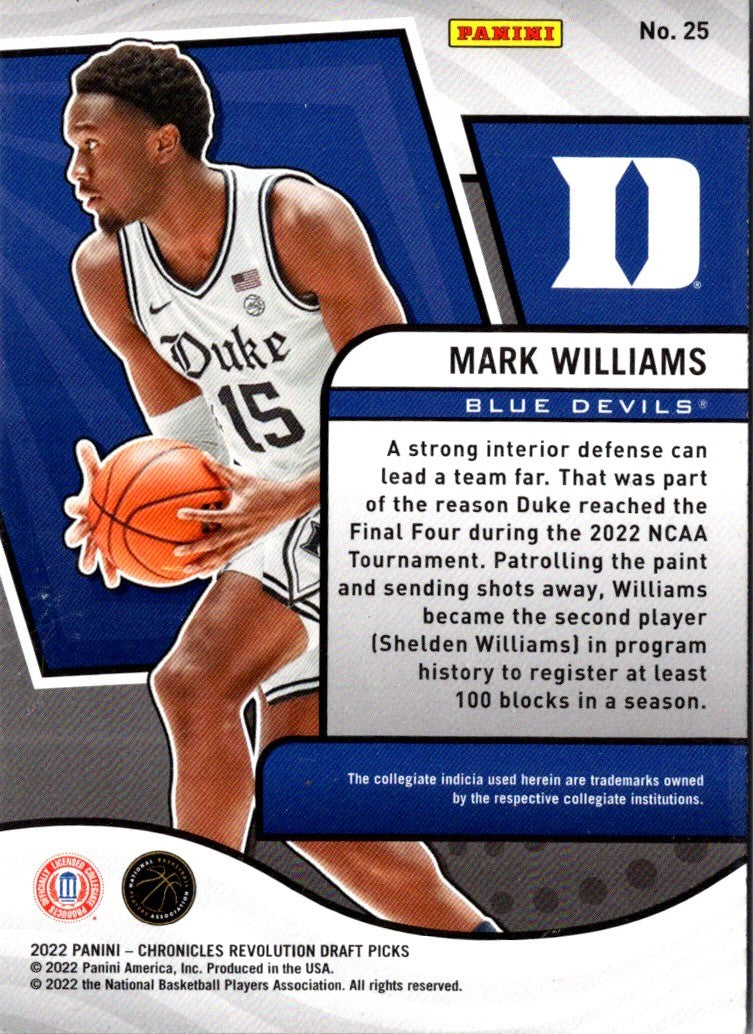 2022 Panini Select Rookie Revolution Mark Williams