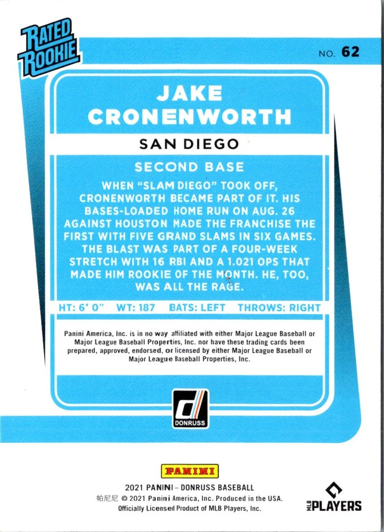 2021 Donruss Jake Cronenworth