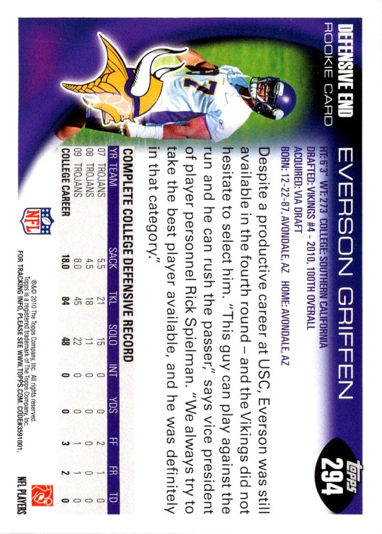 2010 Topps Everson Griffen