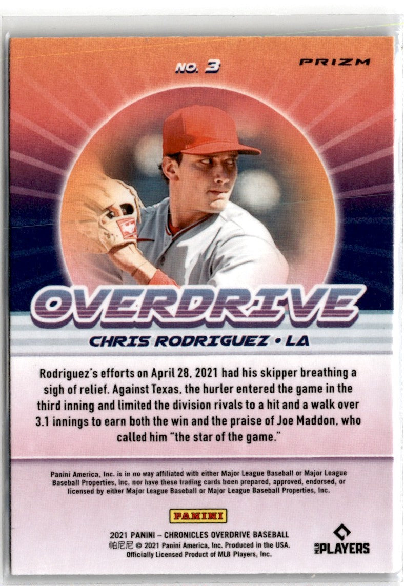 2021 Panini Chronicles Overdrive Blue Velocity Chris Rodriguez
