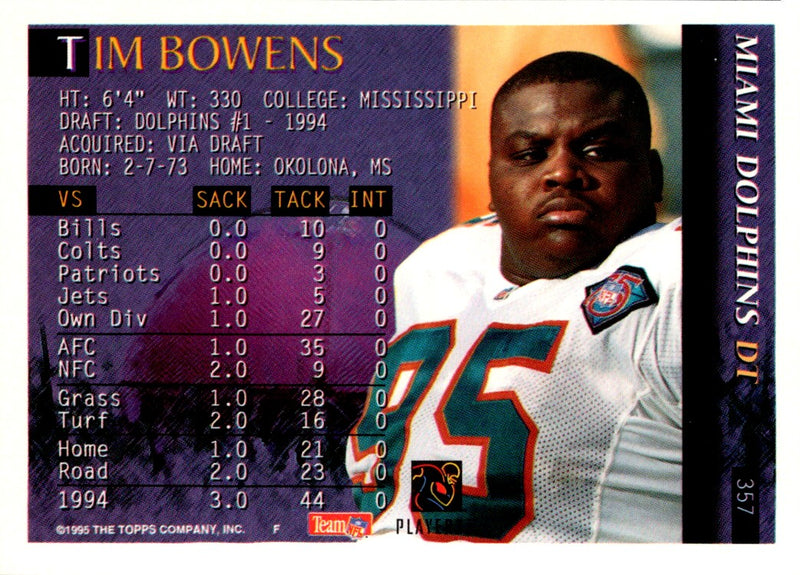 1995 Bowman Tim Bowens