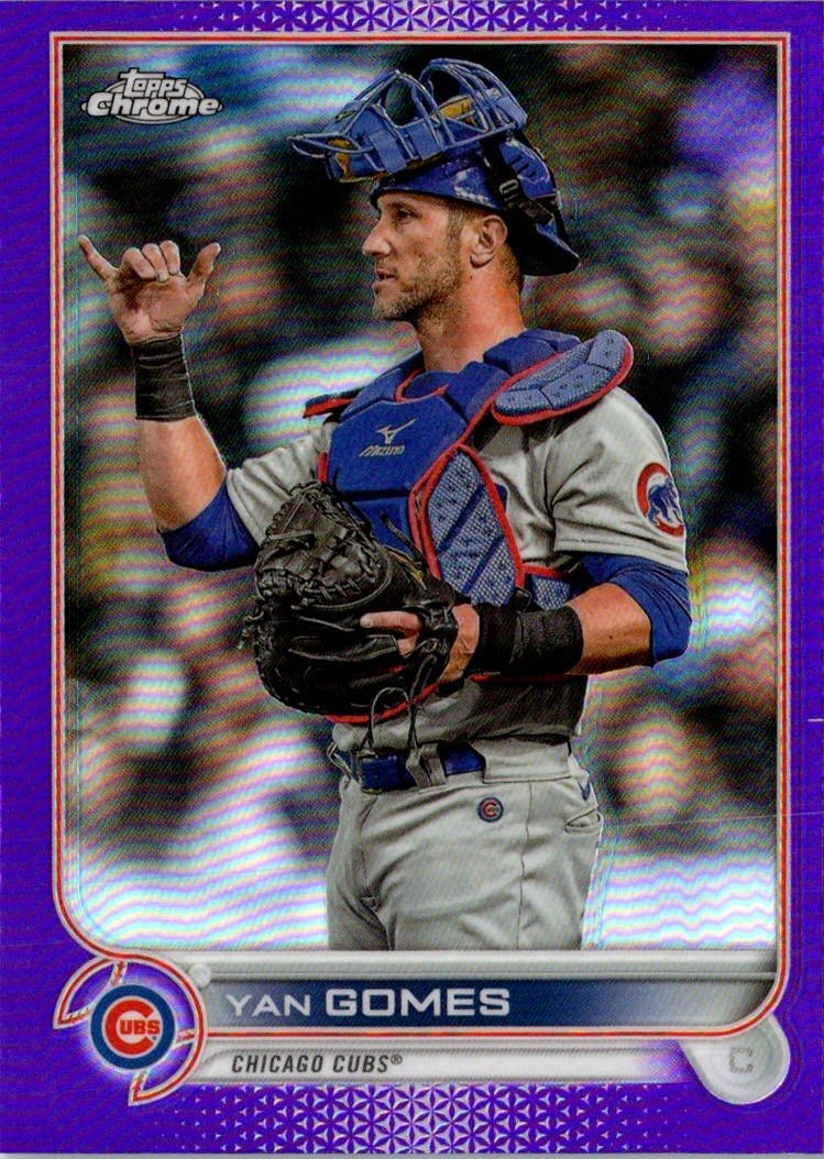 2022 Topps Chrome Update Purple Refractor Yan Gomes