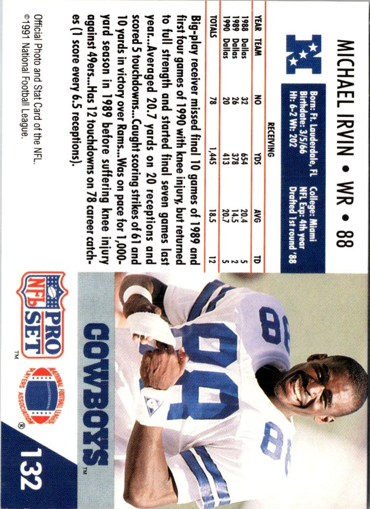 1991 Pro Set FACT Mobil Michael Irvin