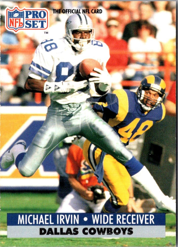 1991 Pro Set FACT Mobil Michael Irvin #132