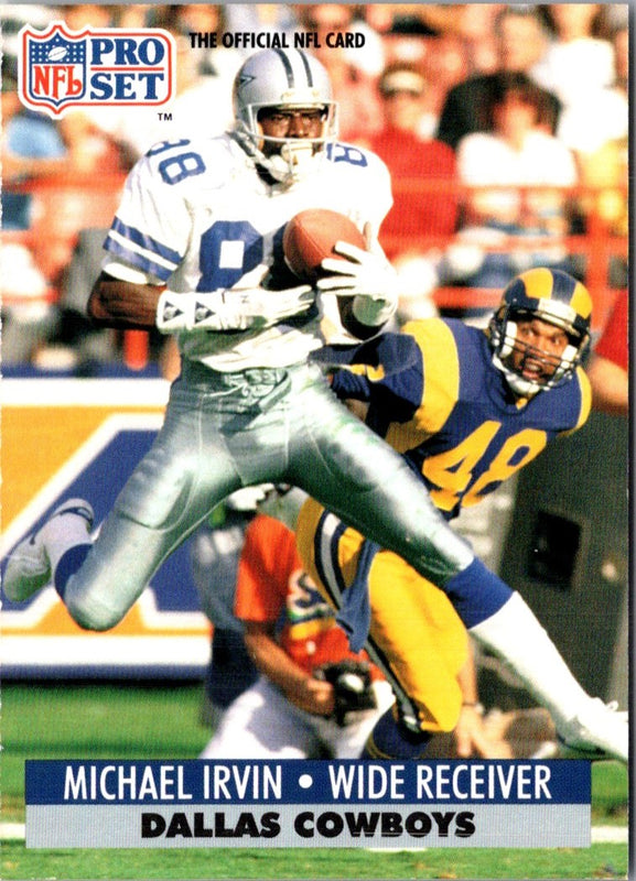 1991 Pro Set FACT Mobil Michael Irvin #132