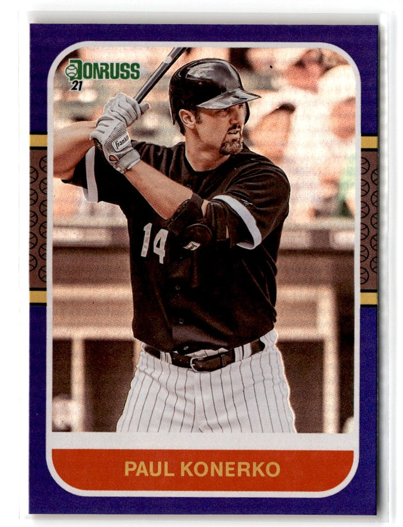 2021 Donruss Holo Purple Paul Konerko