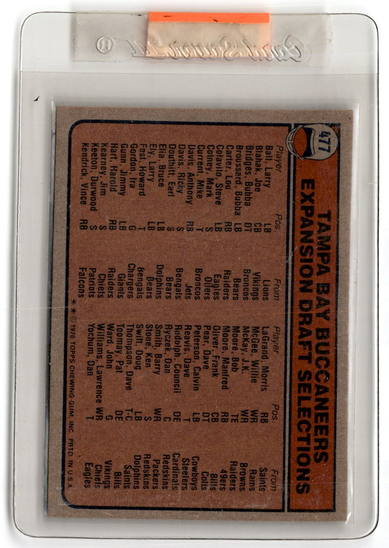 1976 Topps Tampa Bay Buccaneers