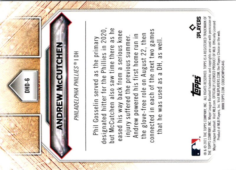 2021 Topps DH Debuts Andrew McCutchen