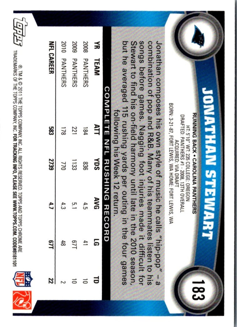 2011 Topps Chrome Jonathan Stewart