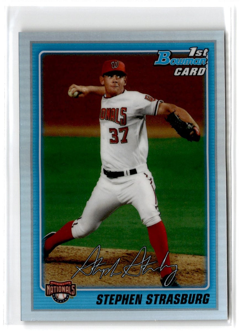 2013 Bowman Draft Picks & Prospects Blue Sapphire Rookie Reprint Refractors Stephen Strasburg