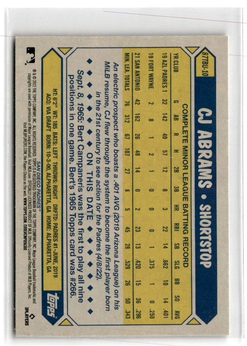 2022 Topps CJ Abrams