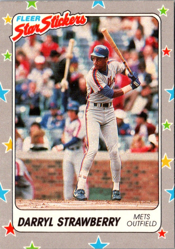 1988 Fleer Star Stickers Darryl Strawberry #106