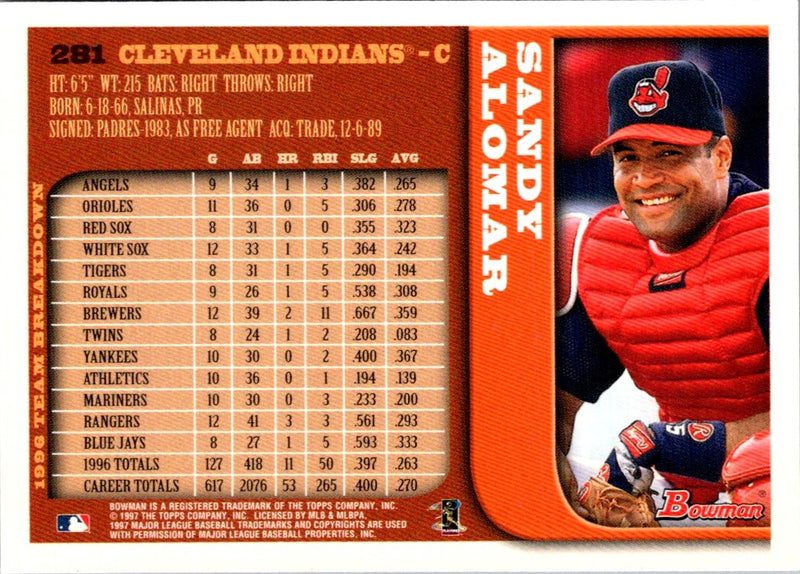 1997 Bowman Sandy Alomar Jr.