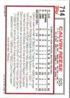 1992 Topps Gold Winners Calvin Reese #714