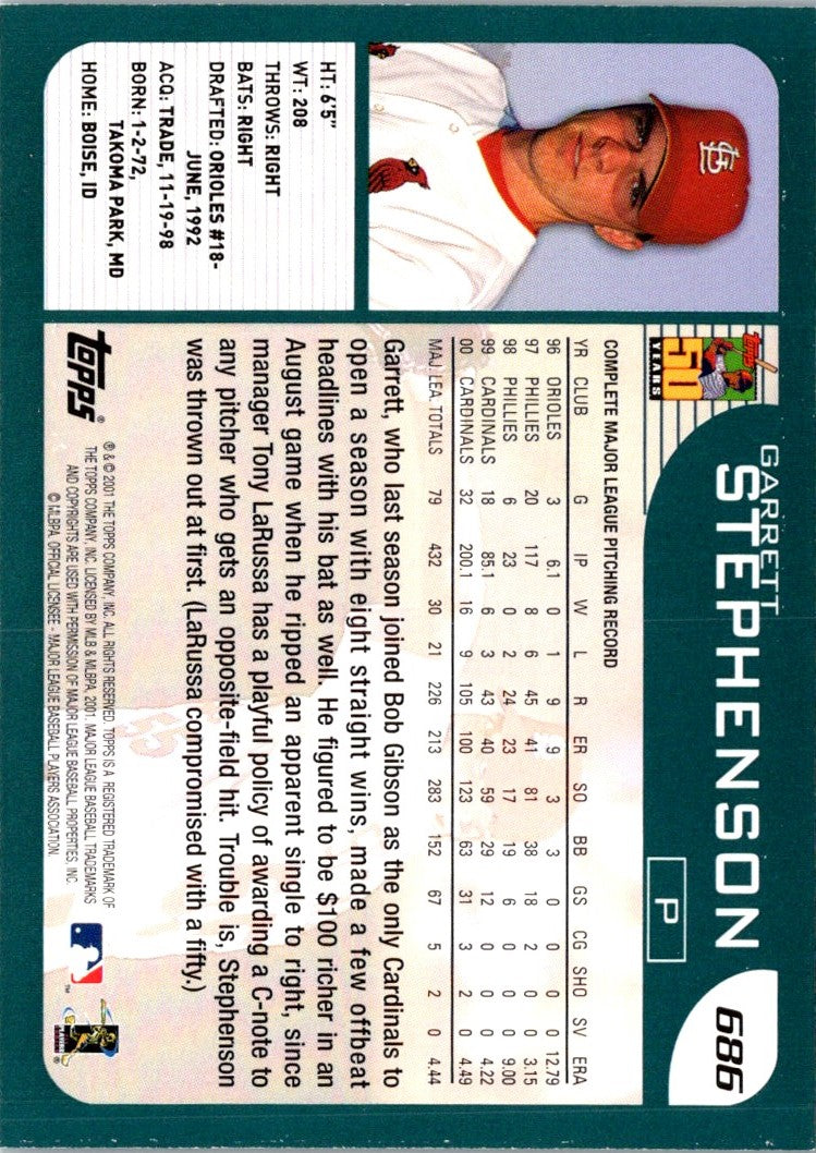 2001 Topps Garrett Stephenson