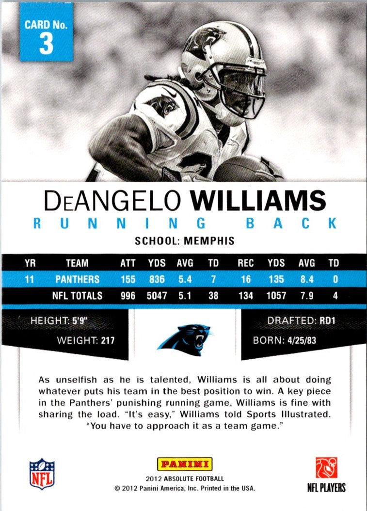 2012 Panini Absolute DeAngelo Williams