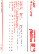 1990 Star Clearwater Phillies Cary Williams