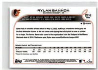 2022 Topps Chrome Update Rylan Bannon #USC148 Rookie