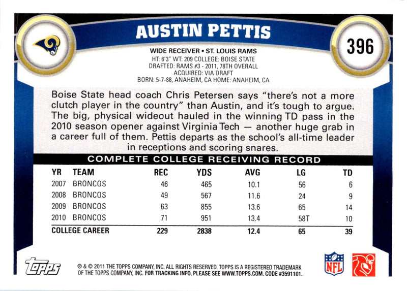 2011 Topps Austin Pettis