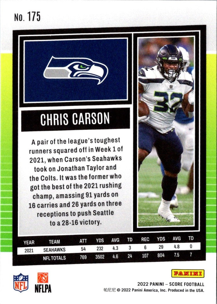 2022 Score Chris Carson