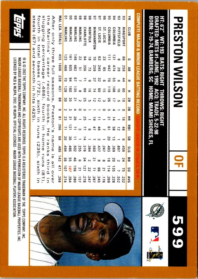 2002 Topps Preston Wilson