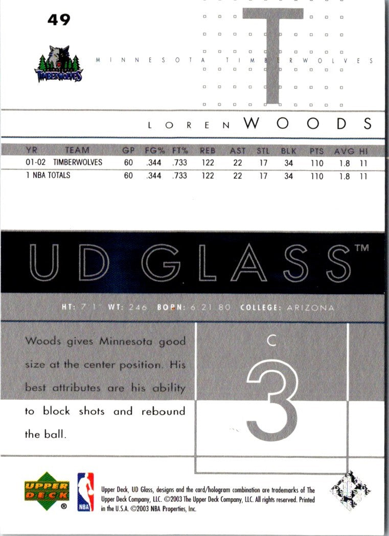 2003 Upper Deck Danny Fortson
