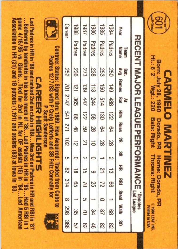 1989 Donruss Carmelo Martinez