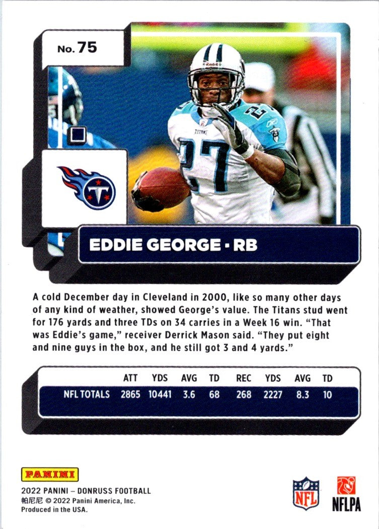 2022 Donruss Blue Press Proof Eddie George