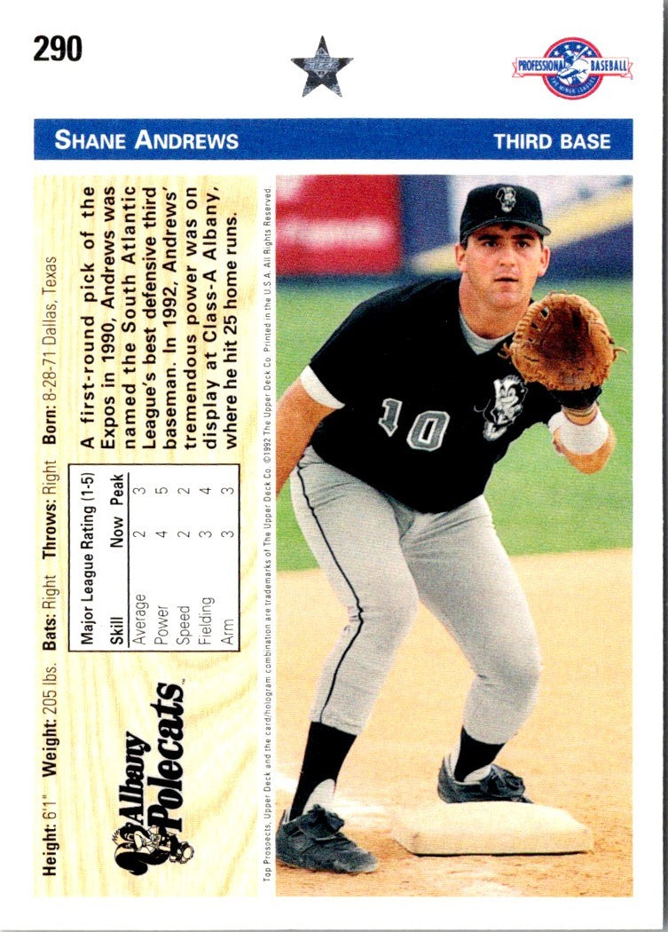 1992 Upper Deck Minors Shane Andrews