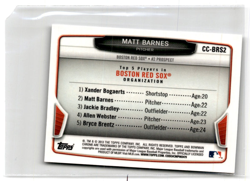 2012 Bowman Chrome Mini Matt Barnes